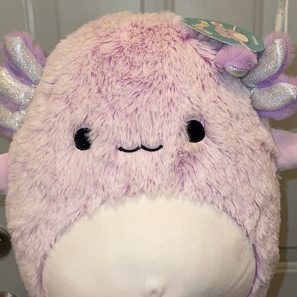 Squishmallow Monica The Purple Axolotl Kellytoy Stuffed Animal Plush 14"